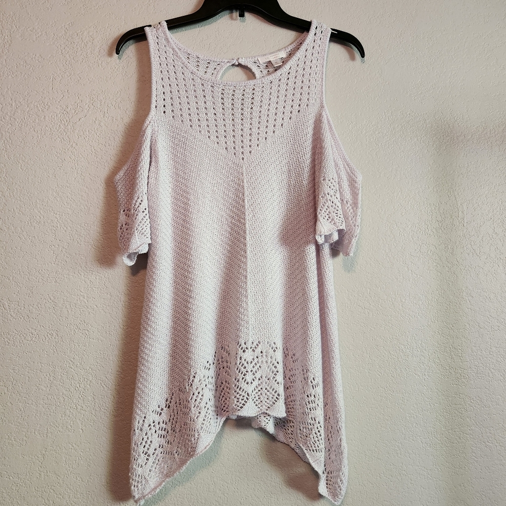 Lauren Conrad cold shoulder crochet